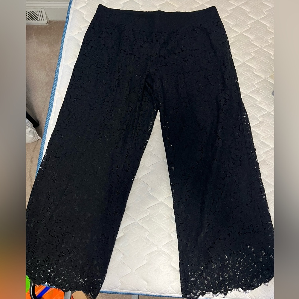 Isaac Mizrahi Black Lace Trousers